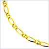 10K Yellow Gold Womens Custom Design Ankle Bracelet 9 Inches - 24diamonds.com