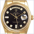 Rolex Oyster Perpetual Day-Date Mens Watch 118238-BKDP - 24diamonds.com