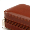Intica FJ-185LE Brown Two Watch Zipper Travel Case - 24diamonds.com