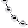 10K White Gold Mens Bead Chain 32 Inches - 24diamonds.com