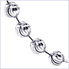 10K White Gold Mens Bead Chain 26 1/2 Inches - 24diamonds.com