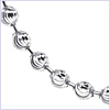 10K White Gold Unisex Bead Chain 26 Inches - 24diamonds.com