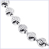 10K White Gold Unisex Bead Bracelet 8 1/2 Inches - 24diamonds.com