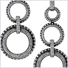 18K White Gold 4.52 ct Diamond Womens Black Earrings - 24diamonds.com