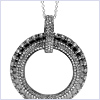 18K White Gold 1.41 ct Diamond Womens Black Pendant - 24diamonds.com