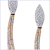 18K Three Tone Gold 3.28 ct Diamond Womens Earrings - 24diamonds.com