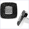 18K White Gold Men's 3.13 ct Diamond Cuff Links - 24diamonds.com