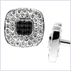 18K White Gold Mens 2.11 ct Diamond Cuff Links - 24diamonds.com