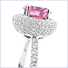 14K White Gold 1.74 ct Diamond Pink Ruby Womens Ring - 24diamonds.com