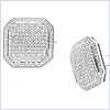 14K White Gold Mens 2.66 ct Diamond Cuff Links - 24diamonds.com