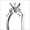 14K White Gold 0.23 ct Diamond Engagement Ring Setting - 24diamonds.com