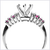 14K White Gold 0.65 ct Diamond Sapphire Ring Setting - 24diamonds.com