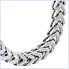 Polished Steel Mens Franco Chain 36 Inches - 24diamonds.com