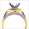 14K Yellow Gold 0.51 ct Diamond Engagement Ring Setting - 24diamonds.com