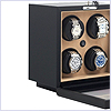 Orbita Insafe 4 Drop Door Black Vinyl Watch Winder - 24diamonds.com