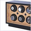 Orbita Insafe 6 Open Front Black Vinyl Watch Winder - 24diamonds.com