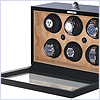 Orbita Insafe 6 Drop Door Black Vinyl Watch Winder - 24diamonds.com