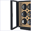 Orbita Insafe 6 Side Door Black Vinyl Watch Winder - 24diamonds.com