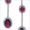 18K White Gold 2.65 ct Ruby Diamond Womens Earrings - 24diamonds.com