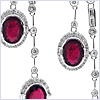 18K White Gold 3.77 ct Ruby Diamond Womens Earrings - 24diamonds.com