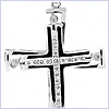 14K White Gold 0. 50 ct Diamond Cross Pendant - 24diamonds.com