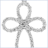 14K White Gold 0. 36 ct Diamond Cross Pendant - 24diamonds.com