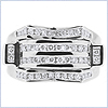 14K White Gold 0.75 ct Diamond Mens  Ring - 24diamonds.com