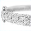 14K White Gold 3.85 ct Diamond Womens Bangle Bracelet - 24diamonds.com