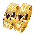 10K Yellow Gold Wedding Bands Set - 24diamonds.com