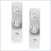 14K White Gold 0.12 ct Diamond Womens Hoop Earrings - 24diamonds.com