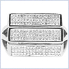 14K White Gold Mens 0.55 ct Diamond Ring - 24diamonds.com