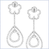 14K White Gold 0.92 ct Diamond Drop Womens Earrings - 24diamonds.com