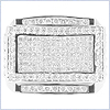 14K White Gold Mens 0.75 ct Diamond Ring - 24diamonds.com