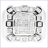 14K White Gold Mens 1.06 ct Diamond Ring - 24diamonds.com