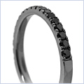 18K White Gold 0.45 ct Black Diamond Womens Band - 24diamonds.com