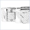 14K White Gold 6.83 ct Diamond Mens Bracelet 8 3/4 Inches - 24diamonds.com