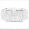 14K White Gold 0.84 ct Diamond Mens Ring - 24diamonds.com