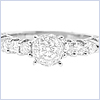 14K White Gold 0.90 ct Diamond Engagement Ring - 24diamonds.com