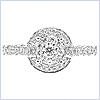 14K White Gold 0.98 ct Diamond Engagement Ring - 24diamonds.com