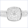 14K White Gold 1.32 ct Diamond Engagement Ring - 24diamonds.com