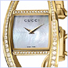 Gucci 123 Chiodo Square Gold Womens Watch YA123508 - 24diamonds.com