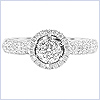 14K White Gold 0.85 ct Diamond Engagement Ring - 24diamonds.com