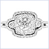 14K White Gold 1.36 ct Diamond Engagement Ring - 24diamonds.com