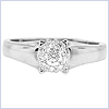 14K White Gold 0.33 ct Diamond Engagement Ring - 24diamonds.com