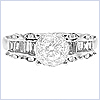 14K White Gold 1.11 ct Diamond Engagement Ring - 24diamonds.com