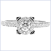 14K White Gold 0.93 ct Diamond Engagement Ring - 24diamonds.com