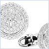 14K White Gold Mens 1.23  ct Diamond Cuff Links - 24diamonds.com