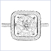 14K White Gold 1.39 ct Diamond Engagement Ring 14K White Gold 1.39 ct Diamond Engagement Ring - 24diamonds.com
