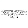 14K White Gold 0.87 ct Diamond Engagement Ring - 24diamonds.com
