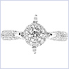 14K White Gold 0.85 ct Diamond Engagement Ring - 24diamonds.com